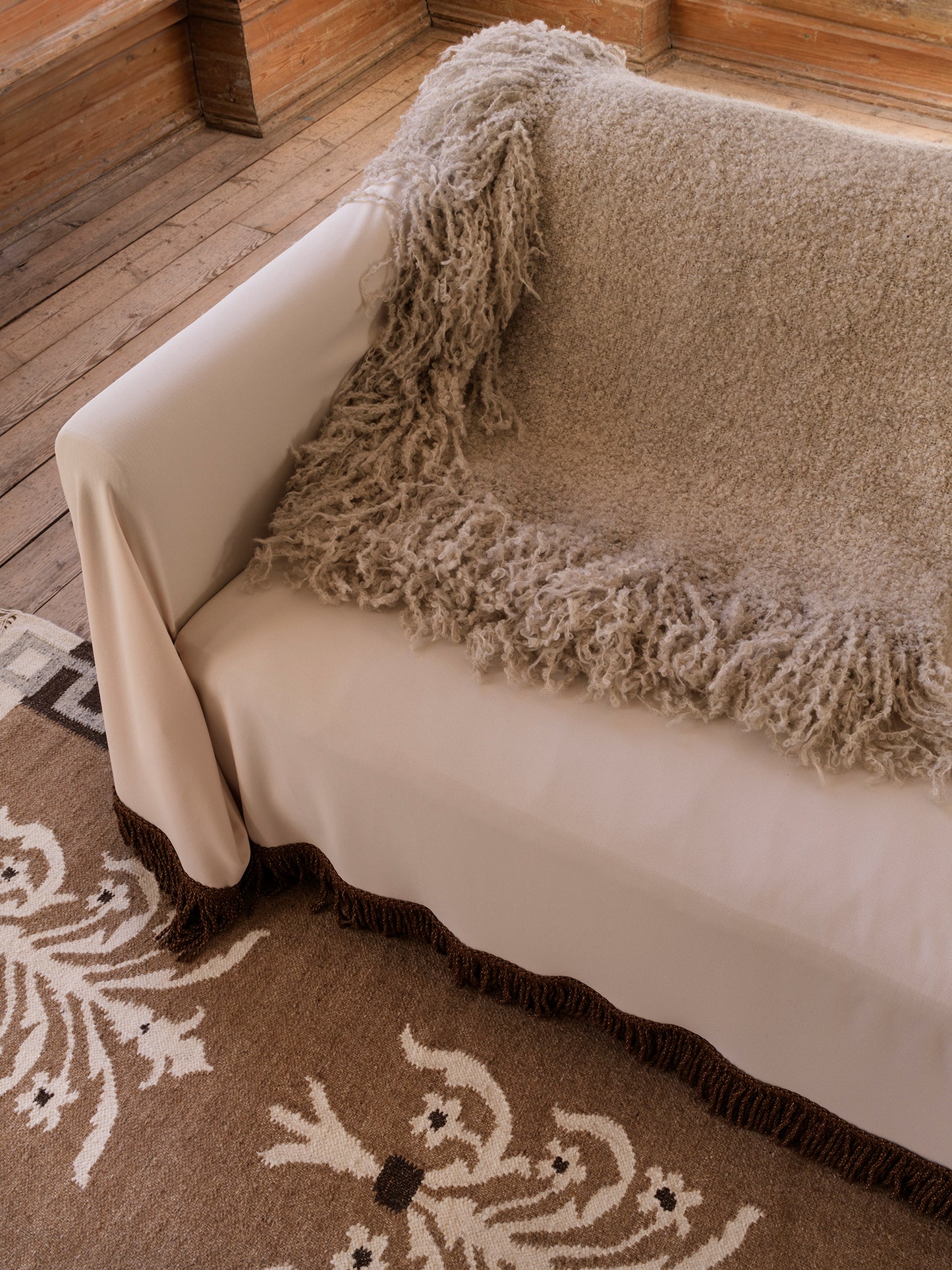 Beige Throw