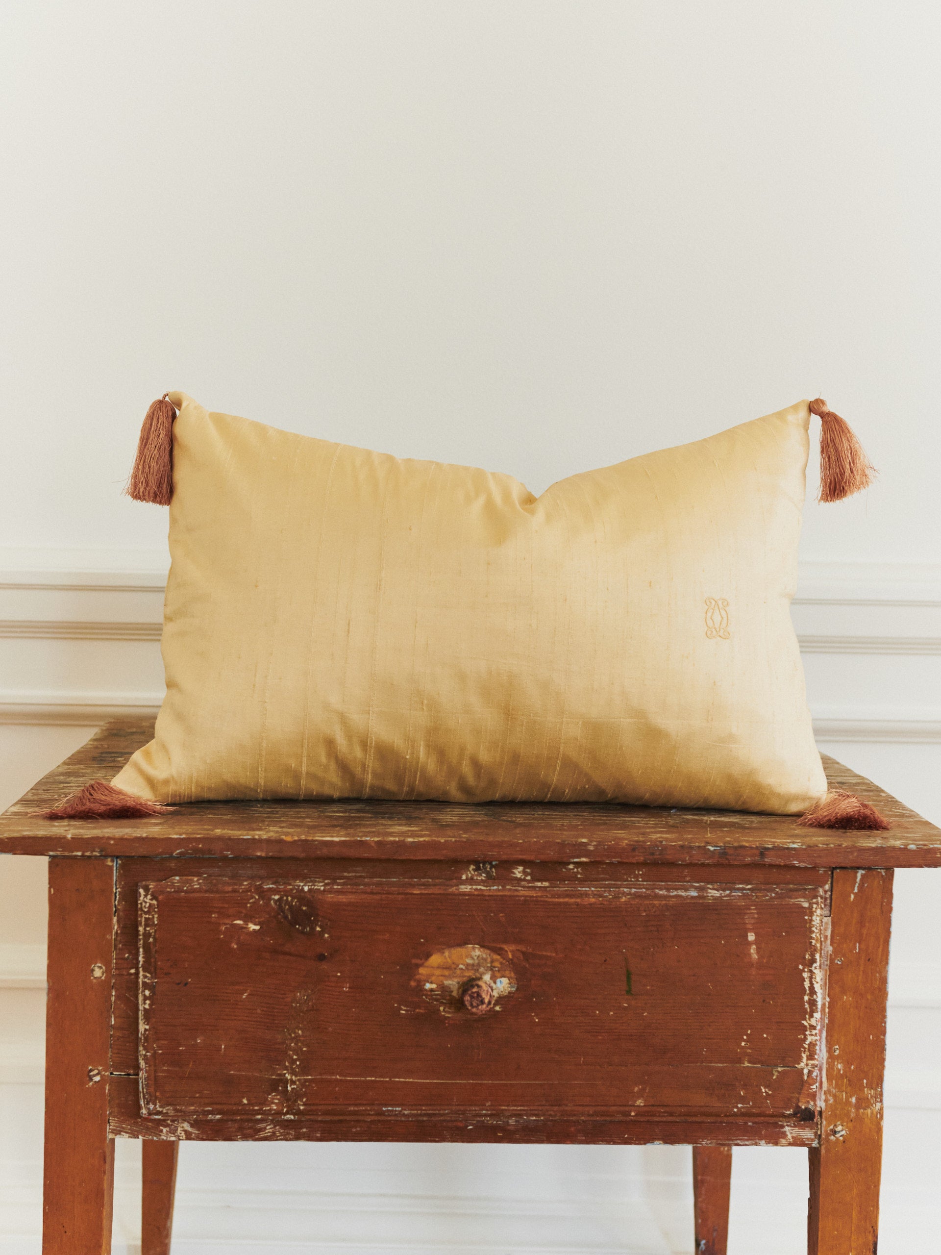 Silk Cushion Soft Yellow