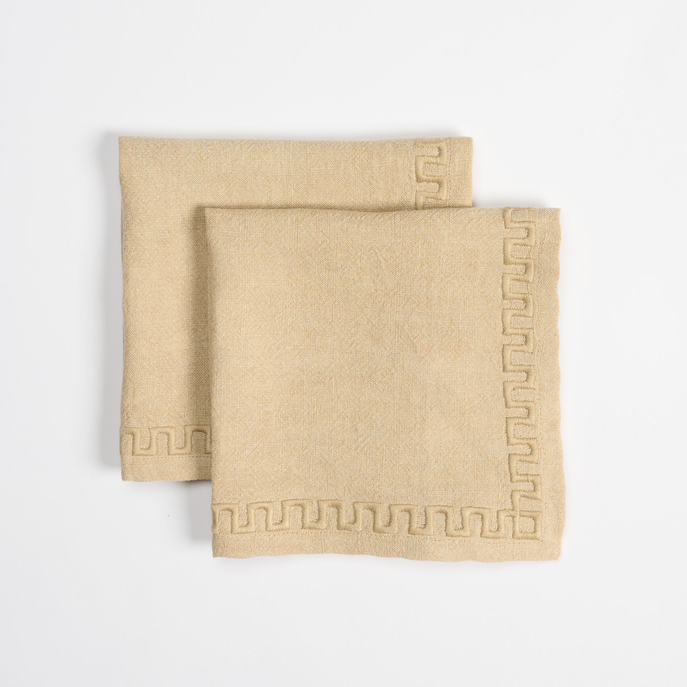 Frame linen napkin, beige - pair of two