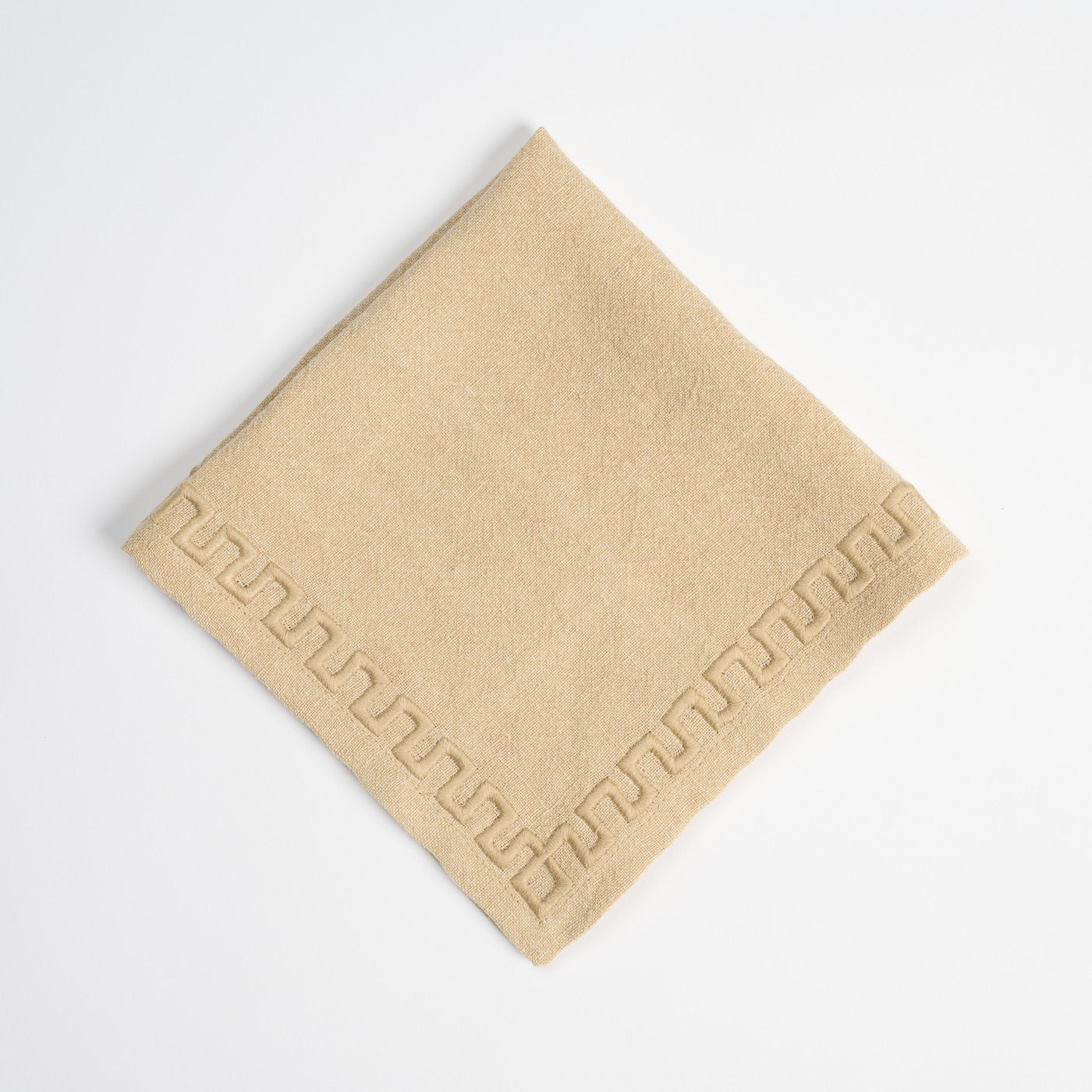 Frame linen napkin, beige - pair of two