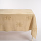 Floral linen tablecloth, beige